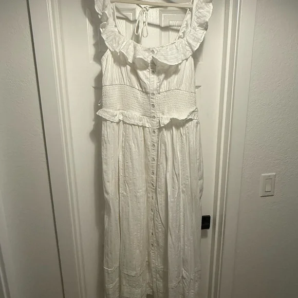 Anthropologie Pilcro Ruffled Smock Waist Dress - Picture 2 of 4